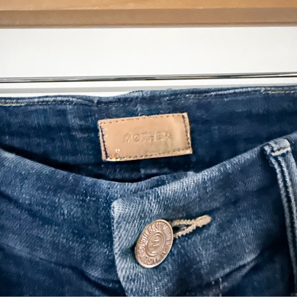 MOTHER Looker Ankle Fray Girl Crush Blue Size 26 - Picture 3 of 9